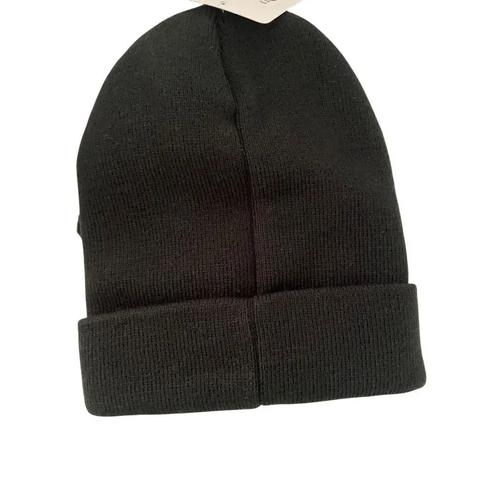 Nike Youth Black Winter 2-Piece Beanie & Gloves Set Brand New Ribbed
